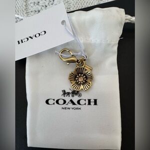 Coach NWT tea rose mini bag charm w/dust bag